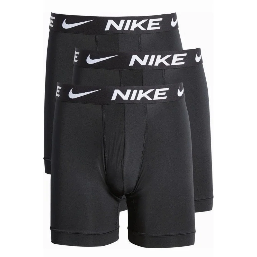 Nike Essential Micro Long Boxer Brief 3 Pack Black Dri-FIT Men's Large KE1026O